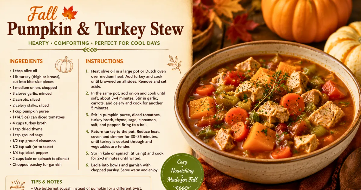 Fall pumpkin dog stew